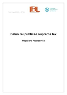 Salus rei publicae suprema lex