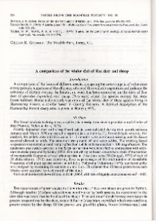 A comparison of the winter diet of Roe deer and sheep