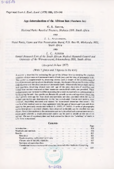 Age determination of the African lion (Panthera leo)