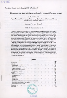 The twenty-four hour activity cycle of captive coypus (Myocastor coypus)