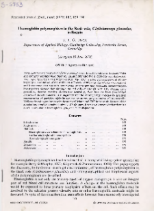Haemoglobin polymorphism in the Bank vole, Clethrionomys glareolus, in Britain