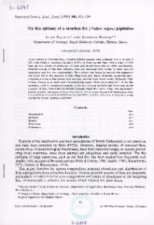 The flea epifauna of a suburban fox (Vulpes vulpes) population