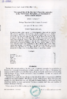 The annual diet of the Roe deer (Capreolus capreolus) in the New Forest, Hampshire, as determined by rumen content analysis