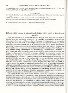 Different activity patterns of male and female badgers (Meles meles) as shown by road mortality