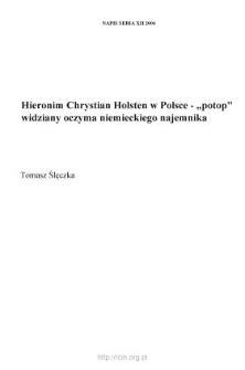 Hieronim Chrystian Holsten w Polsce — "potop" widziany oczyma niemieckiego najemnika