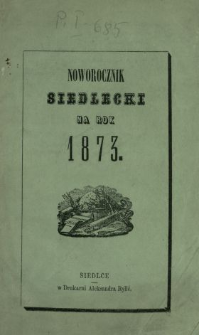 Noworocznik Siedlecki na Rok 1873