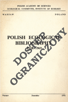 Polish Ecological Bibliography for 1969 (1971)