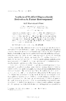 Synthesis of Modified Oligosaccharide Derivatives by Ferrier Rearrangement