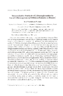 Stereoselective Synthesis of 2-Deoxyglycosides by Use of 2-Deoxypyranosyl Dithiocarbamates as Donors