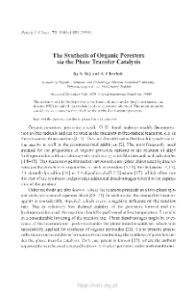 The Synthesis of Organic Peresters via the Phase Transfer Catalysis