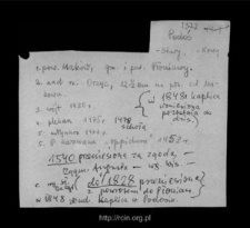 Stary Podoś to 1484. Files of Przasnysz district in the Middle Ages. Files of Historico-Geographical Dictionary of Masovia in the Middle Ages