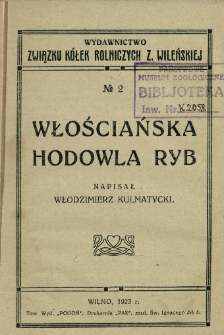 Włościańska hodowla ryb