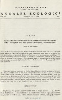 Review of Kiritshenkella BORCHSENIUS and Balanococcus WILLIAMS, with a description of a new species (Homoptera, Pseudococcidae)