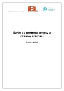 Szkic do portretu artysty z czasów starości