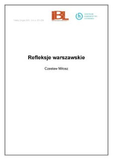 Refleksje warszawskie