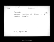 Stary Podoś since 1485. Files of Przasnysz district in the Middle Ages. Files of Historico-Geographical Dictionary of Masovia in the Middle Ages