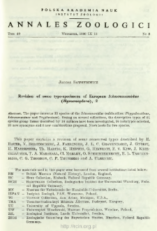 Revision of some type-specimens of European Ichneumonidae (Hymenoptera). 2