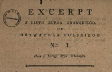 Excerpt Z Listu Kupca Gdanskiego Do Obywatela Polskiego