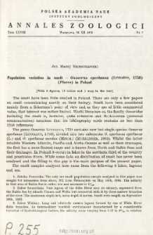 Population variation in smelt - Osmerus eperlanus (LINNAEUS, 1758) (Pisces) in Poland