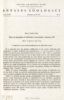 Notes on systematics of Salticidae (Arachnida, Aranei). I-VI