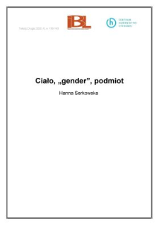 Ciało, "gender", podmiot