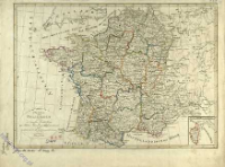 Charte von Frankreich nach der neuesten Eintheilung in 22 Militair - Divisionen, 86 Departemente mit Bezichung auf die alte Eintheilung in Provinzen entworfen.