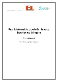 Frankistowskie powieści Isaaca Bashevisa Singera