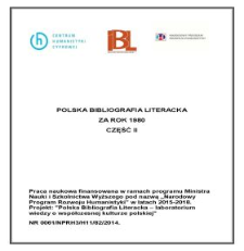 Polska Bibliografia Literacka za rok 1980, część II