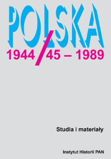 Polska 1944/45-1989 : studia i materiały 1 (1995), Wstęp