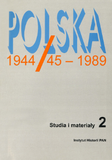 Polska 1944/45-1989 : studia i materiały 2 (1997), Strony tytułowe, spis treści