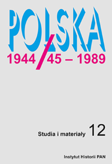 Polska 1944/45-1989 : studia i materiały 12 (2014), Strony tytułowe, spis treści