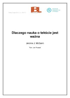 Dlaczego nauka o tekście jest ważna