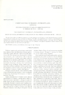 Cmentarzysko w Fiskeby, Östergötland, Szwecja. Studium społecznych relacji międzypłciowych w okresie 800 p.n.e. - 1000 n.e.