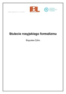 Stulecie rosyjskiego formalizmu