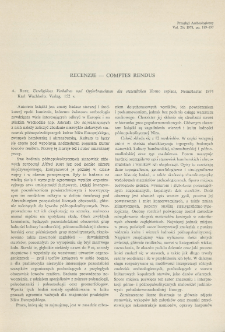 Urreligiöses Verhalten und Opferbrauchtum des eiszeitlichen Homo sapiens, A. Rust, Neumünster 1974 : [recenzja]