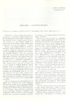 Demografie pravěkych pohřebišt, E. Neustupný, Praha 1983 : [recenzja]