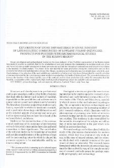 Exploration of stone raw-materials in stone industry of late-neolithic communities of Lowland Poland (Niż Polski). Prospects for further petroarchaeological studies in the Kujawy region