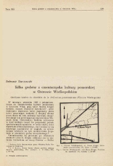 Kilka grobów z cmentarzyska kultury pomorskiej w Ostrowie Wielkopolskim