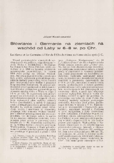 Słowianie i Germanie na ziemiach na wschód od Łaby w 6-8 w. po Chr.