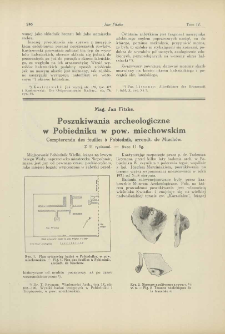 Poszukiwania archeologiczne w Pobiedniku w pow. miechowskim