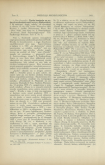 Przegląd Archeologiczny Vol. 2, Year 5, No 2 (1923), Reviews