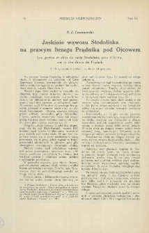 Jaskinie wąwozu Stodoliska na prawym brzegu Prądnika pod Ojcowem