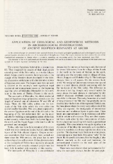 Application of geological and geophysical methods in archaeological investigations of ancient Egyptian remnants at Abusir