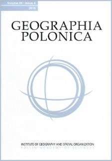 Geographia Polonica Vol. 89 No. 4 (2016), Contents