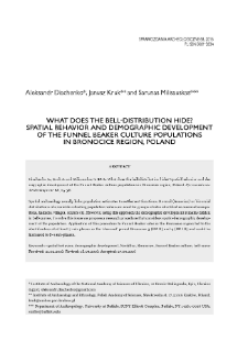 What does the bell-distribution hide? Spatial behavior and demographic development of the Funnel Beaker culture populations in Bronocice region, Poland