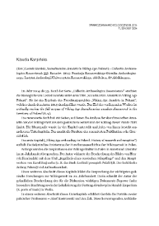 Scandinavian Amulets in Viking Age Poland (= Collectio Archaeologica Ressoviensis 33). Leszek Gardeła, Rzeszów 2014 : [recenzja]