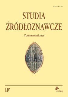 Studia Źródłoznawcze = Commentationes T. 54 (2016), Recenzje