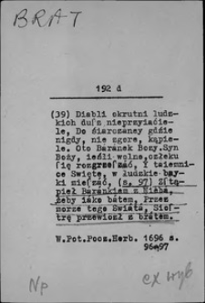 Kartoteka Słownika języka polskiego XVII i 1. połowy XVIII wieku; Brat2 - Bronić się