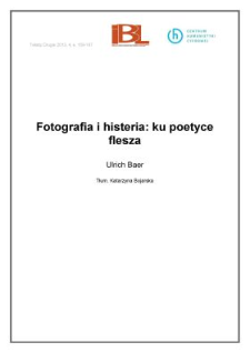 Fotografia i histeria: ku poetyce flesza