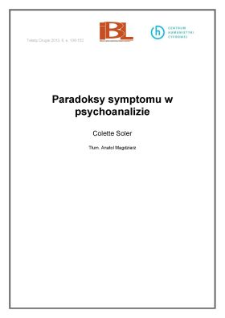 Paradoksy symptomu w psychoanalizie